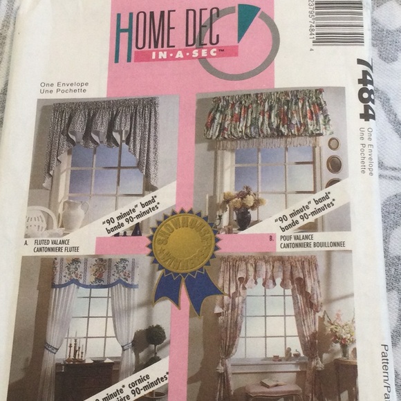 Set of 5 home decor sewing patterns. McCalls,Simplicity,Butterick - Picture 3 of 9